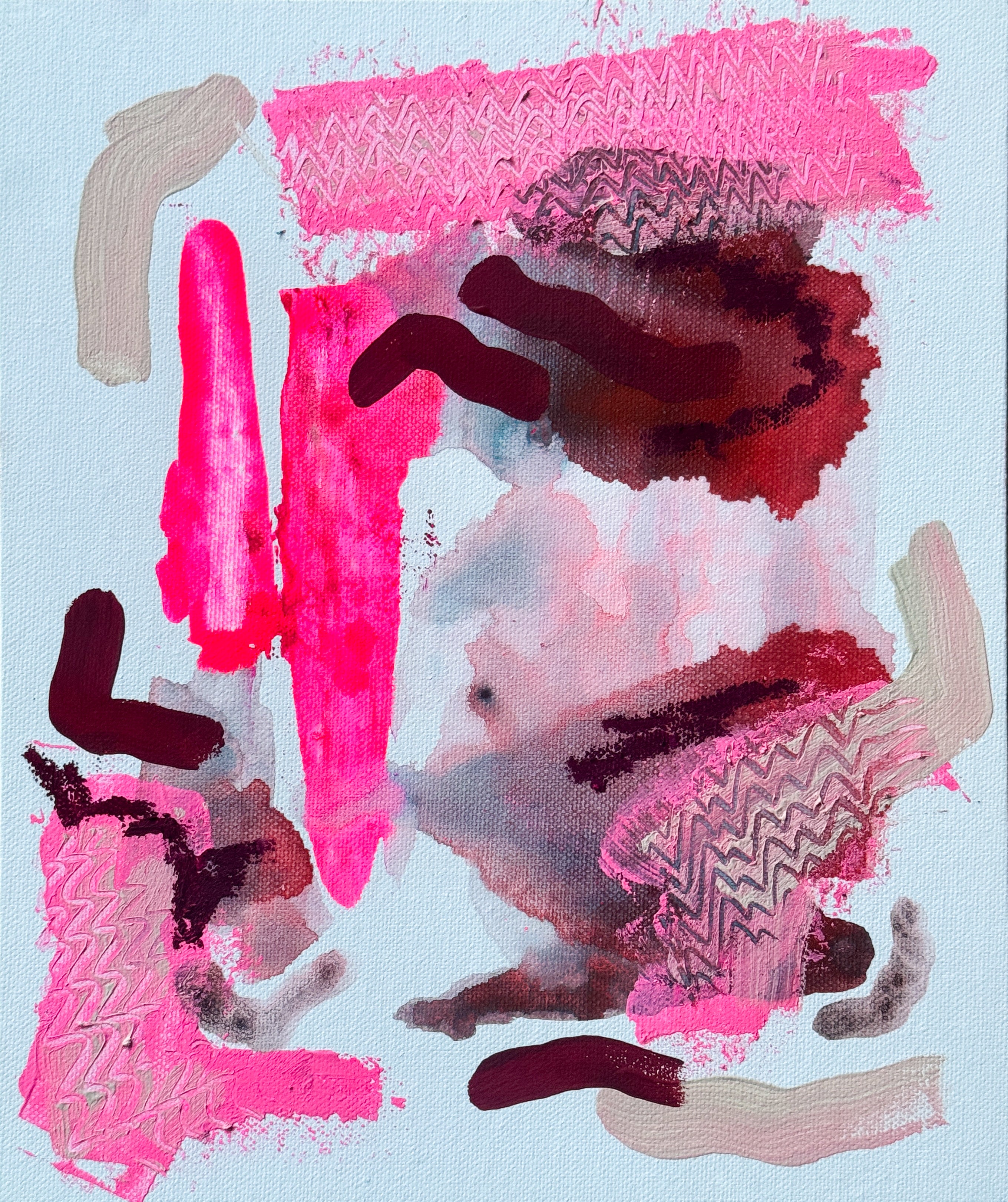 "Nerves, Tissue & A Repair in Progress I" 12x10(in) - Original Painting