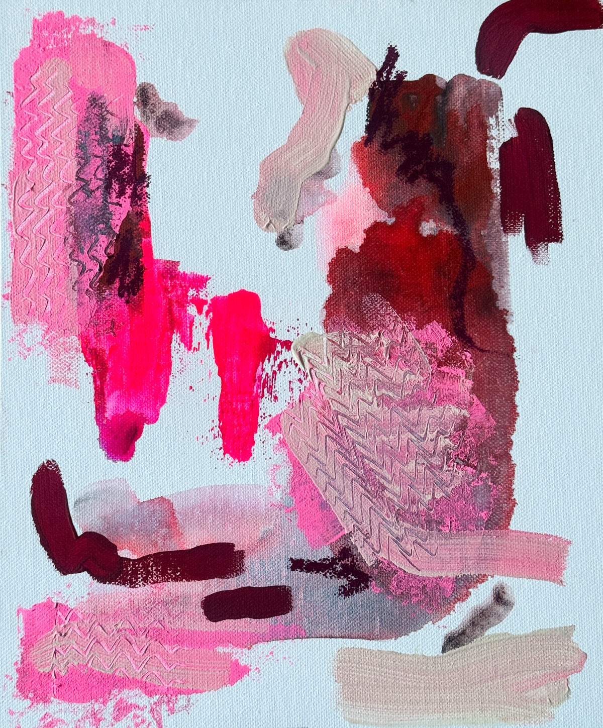 "Nerves, Tissue & A Repair in Progress II" 12x10(in) - Original Painting