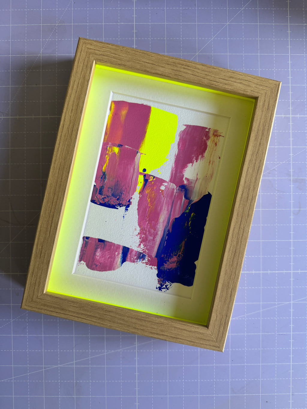 "Something Blue" - Mini Original Painting & Frame