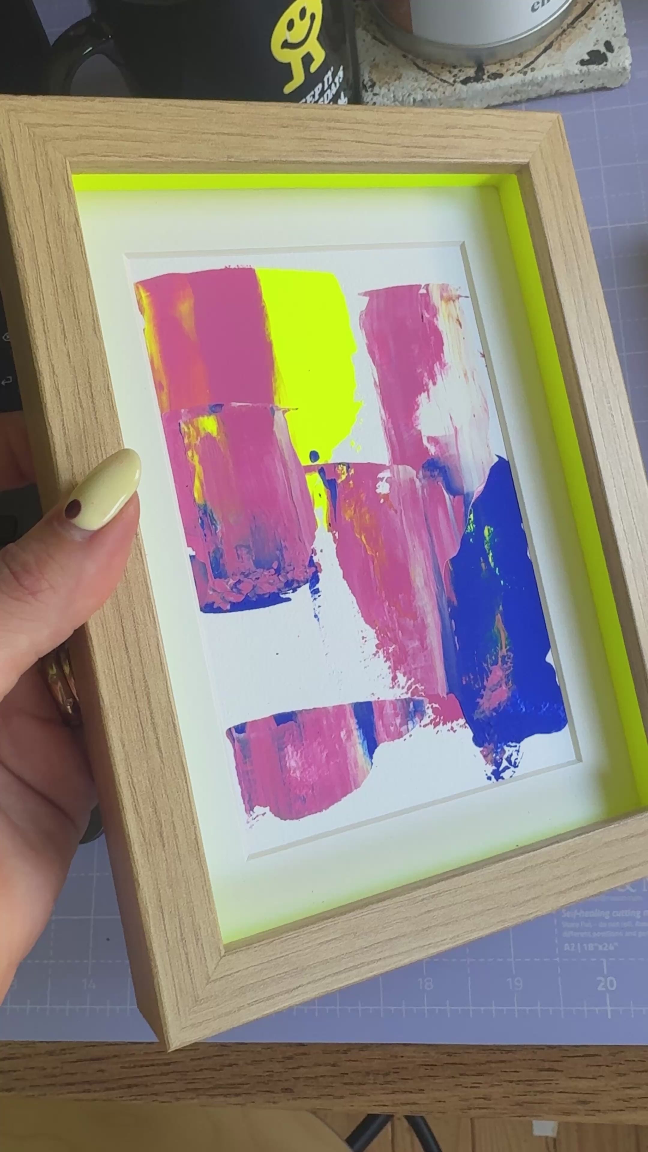 "Something Blue" - Mini Original Painting & Frame